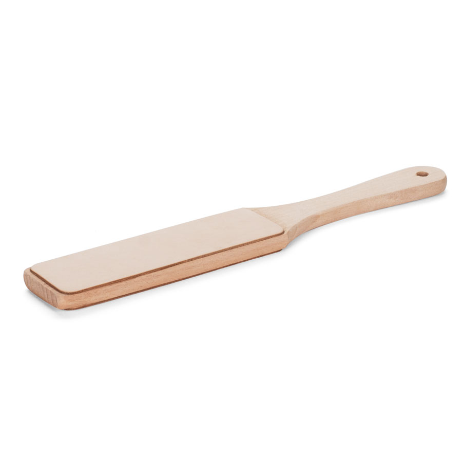 Strop complete Double-sided strop with wooden handle for honing blades