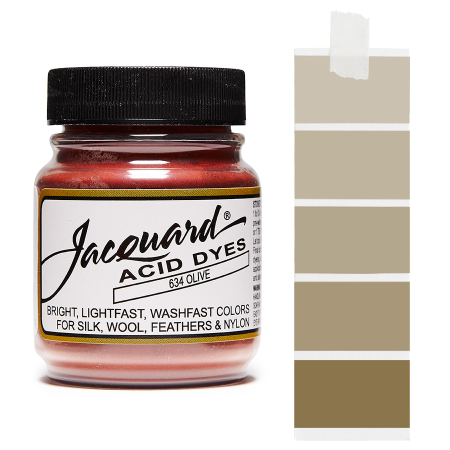 Jacquard Acid Dye 634 Olive 14 g Dose Jacquard Acid Dye 634 Olive 14 g mit Farbverlauf für Wolle und Seide
