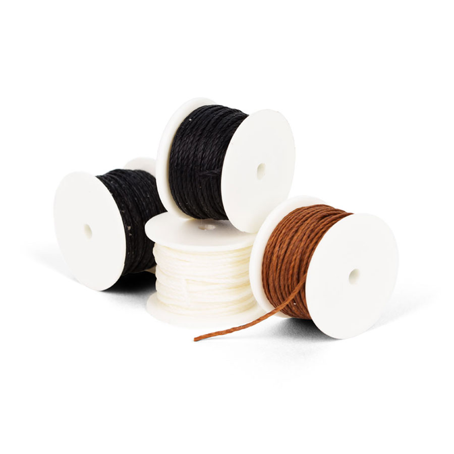 Ledergarn Ersatzspulen Ersatzspulen Ledergarn aus Nylon in Schwarz, Weiß und Braun