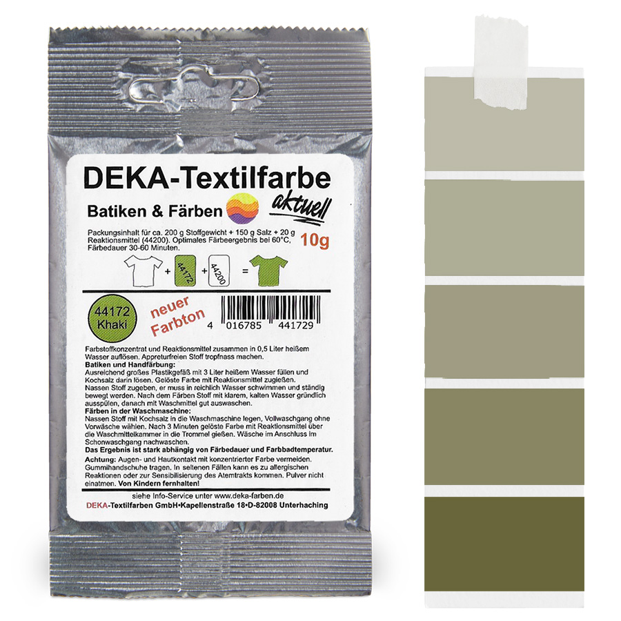DEKA aktuell Khaki 10 g Beutel DEKA aktuell Textilfarbe Khaki 10 g mit Farbverlauf