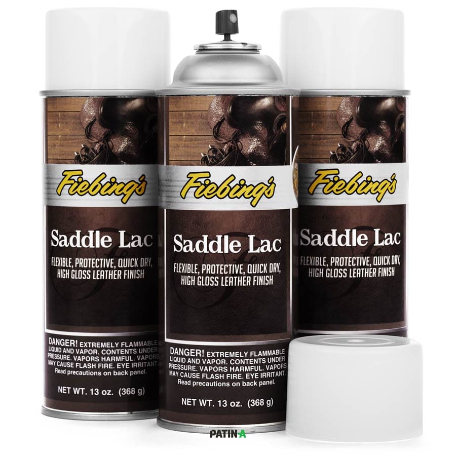 Fiebing's Fiebing's Saddle Lac is a clear, quick-drying lacquer finish that protects saddles from drying out and staining caused by the elements.Saddle Lac