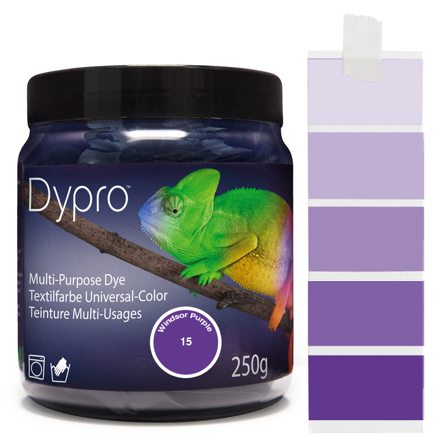 Dypro Windsor Purple 250 g Dose Dypro Universal-Color Textilfarbe Windsor Purple 250 g mit Farbverlauf
