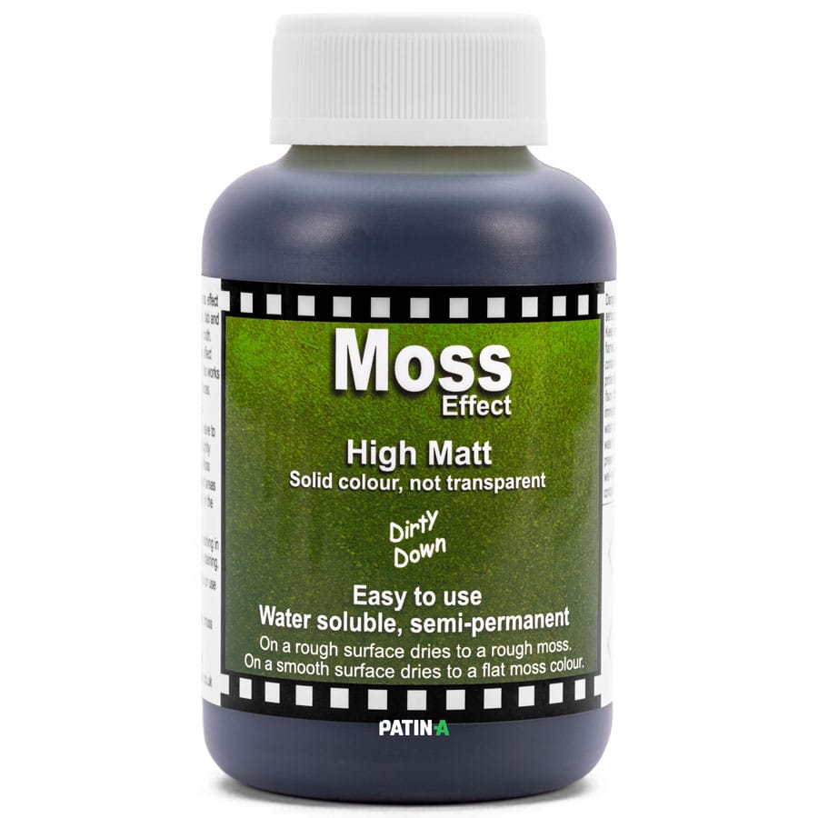 Mousse - la peinture à effet Dirty-Down pour des accents verts moussus sur miniatures et accessoires.
