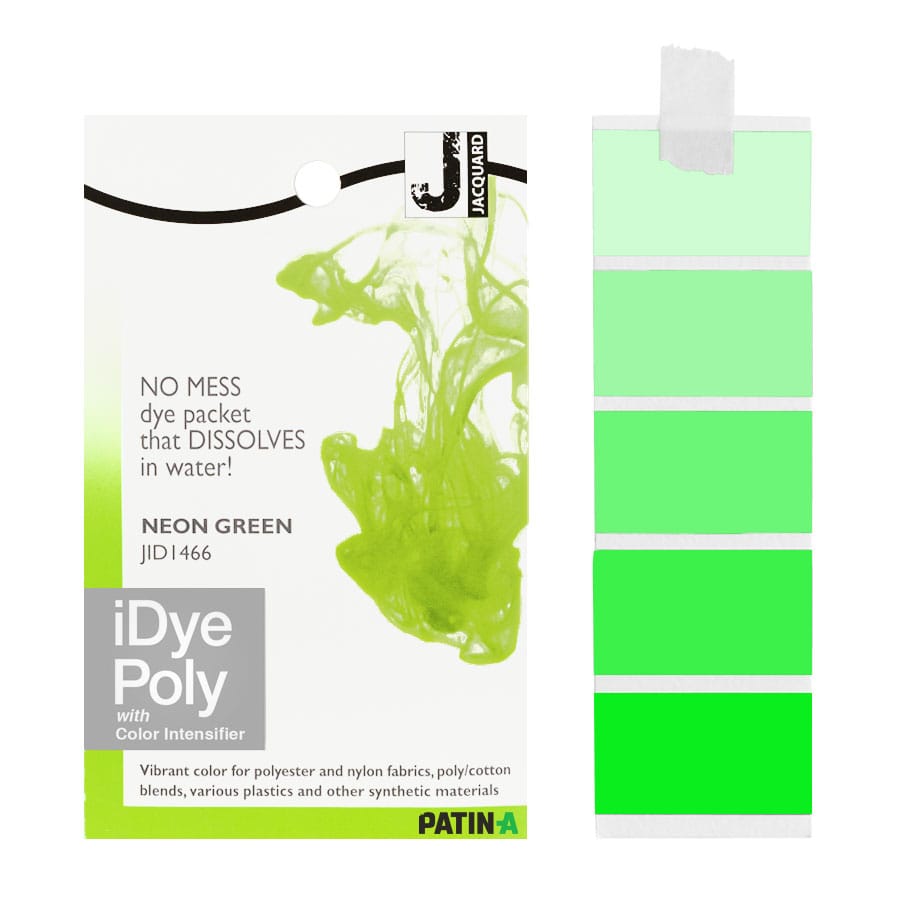 Jacquard iDye Poly est une teinture textile à l'eau chaude destinée aux tissus synthétiques en polyester et en nylon, qui permet également de teindre le polyester « non teignable ».