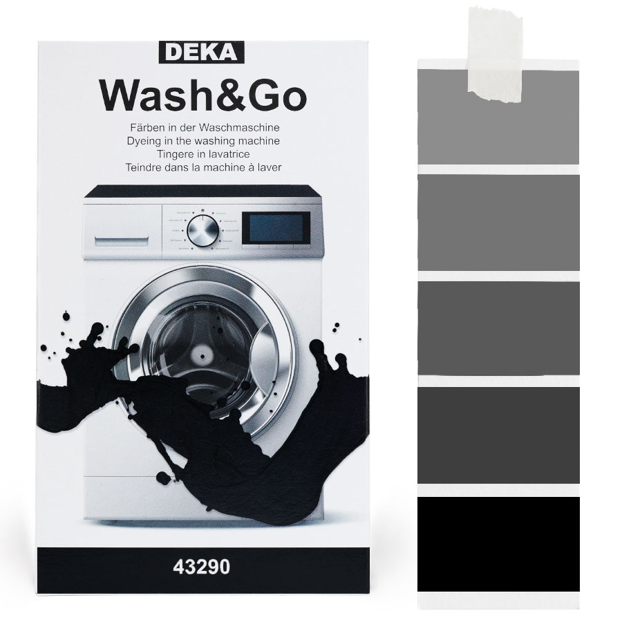 DEKA Wash & Go Black DEKA Wash & Go machine fabric dye Black with colour gradient
