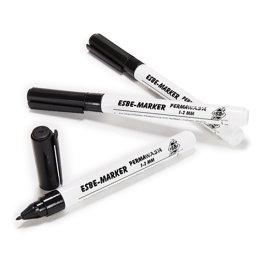 ESBE Wäschemarker Drei ESBE Permawash Wäschemarker, zwei geöffnet