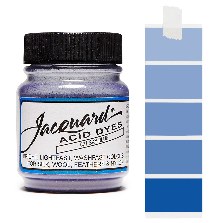Jacquard Acid Dye 621 Sky Blue 14 g Dose Jacquard Acid Dye 621 Sky Blue 14 g mit Farbverlauf für Wolle und Seide