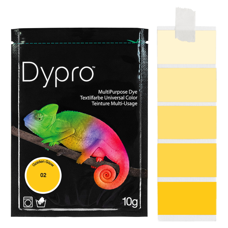 Dypro Golden Glow 10 g Beutel Dypro Universal-Color Textilfarbe Golden Glow 10 g mit Farbverlauf