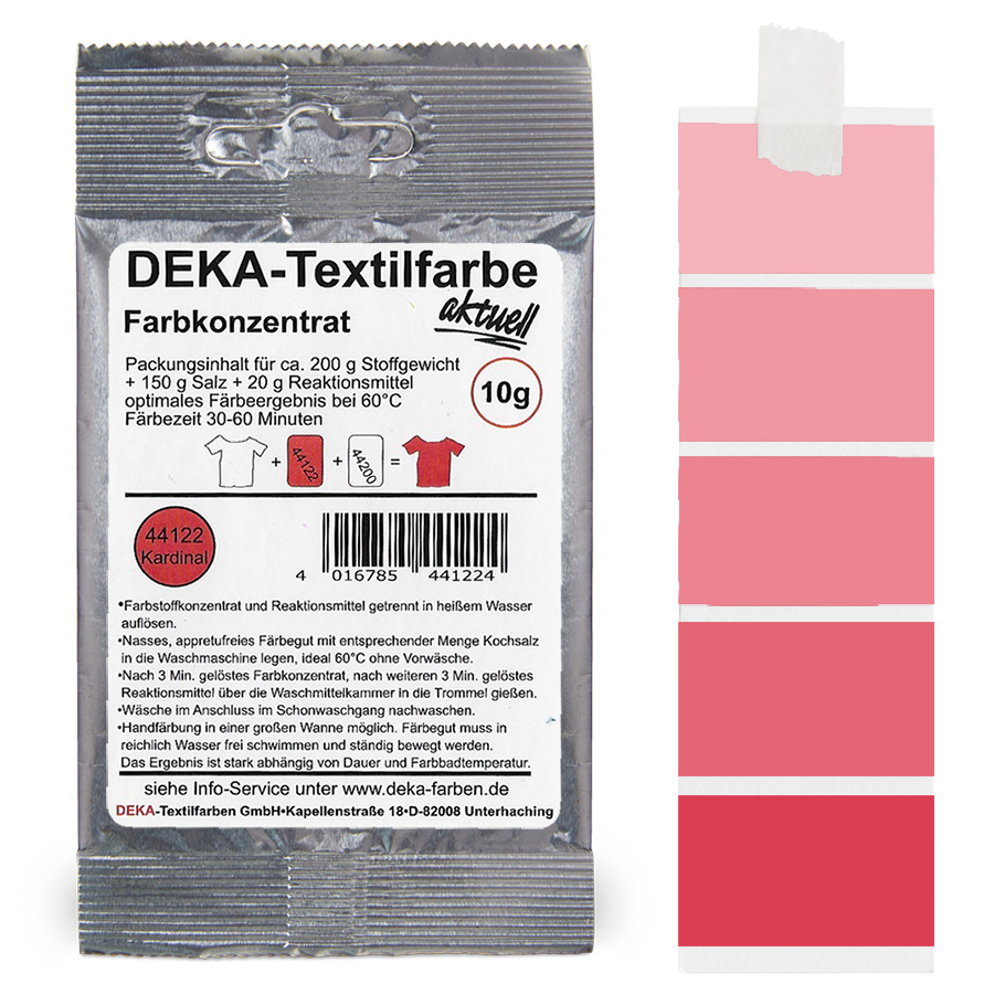DEKA aktuell Kardinal 10 g Beutel DEKA aktuell Textilfarbe Kardinal 10 g mit Farbverlauf