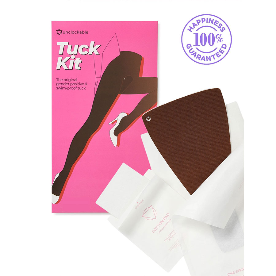 Unclockable Tuck Set Packung Unclockable Tuck Kit in Cocoa mit Klebestreifen