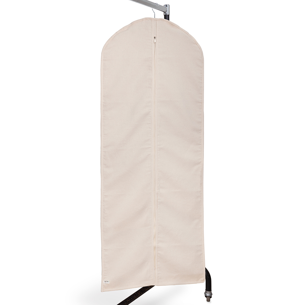 Kleidersack Baumwolle 146 cm Kleidersack aus naturfarbener Baumwolle, große Ausführung 146 cm an der Kleiderstange