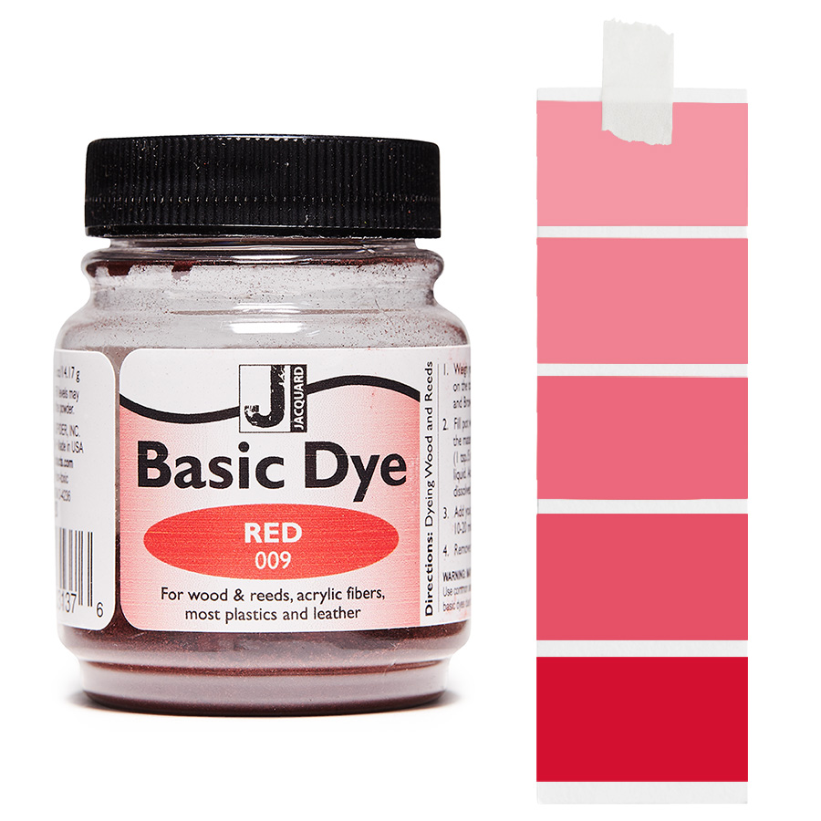 Jacquard Basic Dye 009 Red 14 g Pot Jacquard Basic Dye 009 Red 14 g avec dégradé, pour acrylique, bois et plumes