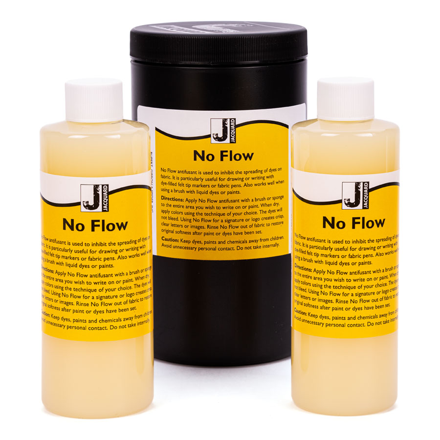 Jacquard No-Flow Jacquard No-Flow Anti-Flussmittel, zwei Flaschen und eine große Dose