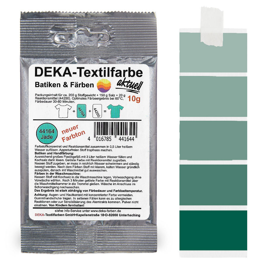 DEKA aktuell Jade 10 g Beutel DEKA aktuell Textilfarbe Jade 10 g mit Farbverlauf