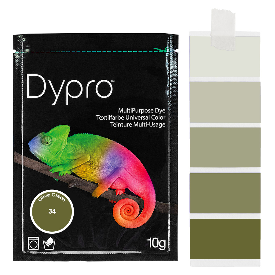 Dypro Olive Green 10 g Beutel Dypro Universal-Color Textilfarbe Olive Green 10 g mit Farbverlauf