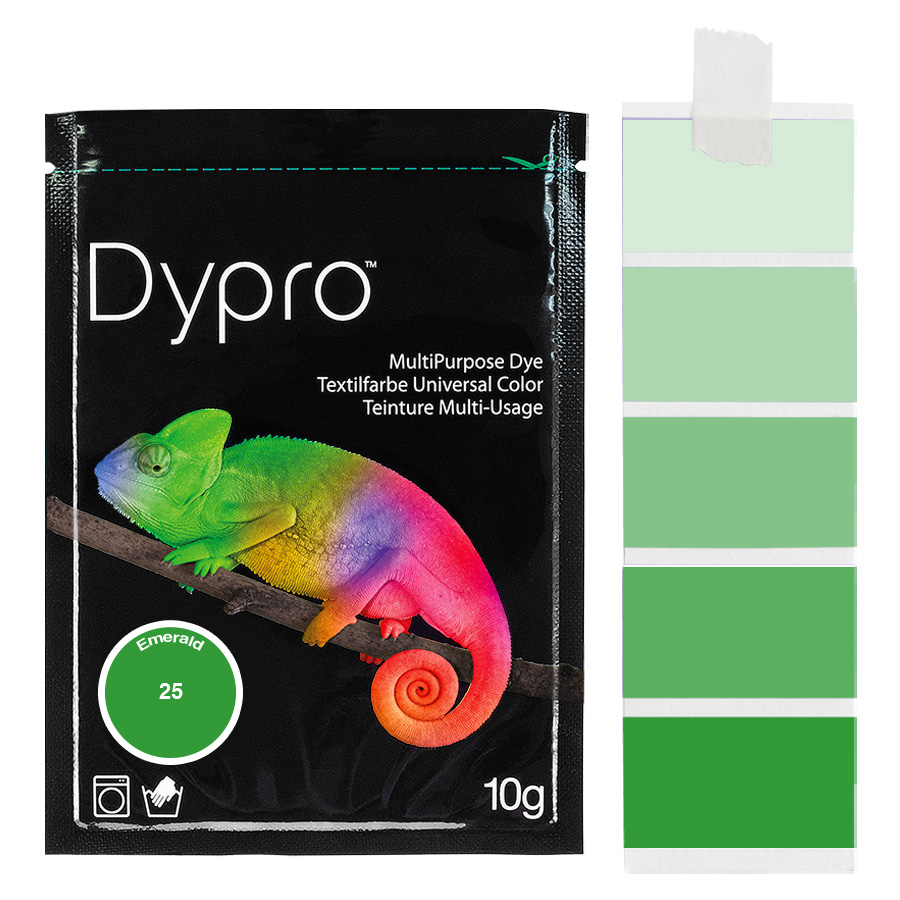 Dypro Emerald 10 g Beutel Dypro Universal-Color Textilfarbe Emerald 10 g mit Farbverlauf