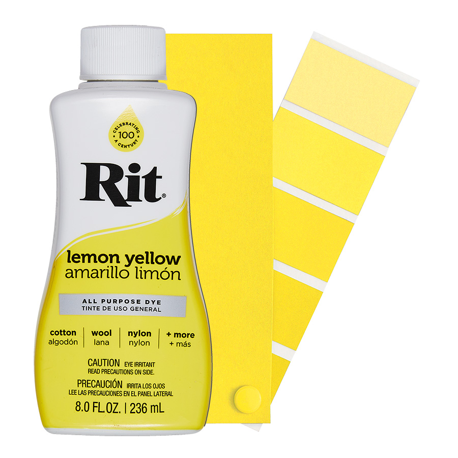 Rit All-Purpose Dye Lemon Yellow 236 ml Flasche Rit All-Purpose Dye flüssig Lemon Yellow 236 ml mit Farbverlauf