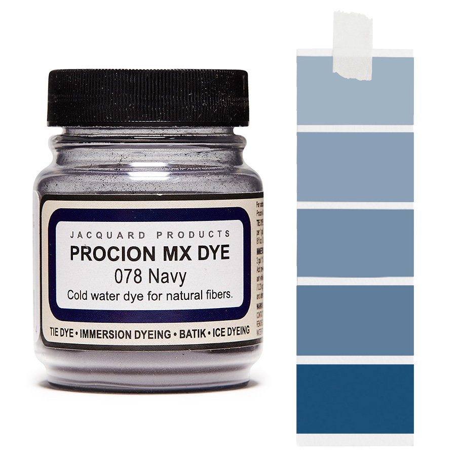 Jacquard Procion MX 078 Navy 18,7 g Dose Jacquard Procion MX 078 Navy 18,7 g mit Farbverlauf, Kaltwasser-Textilfarbe