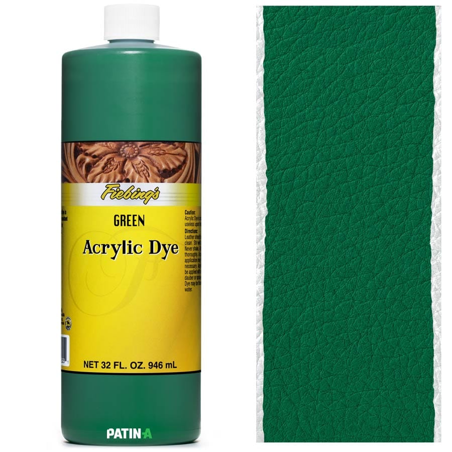 Fiebing’s Acrylic Leather Dye, 11 flexible, stark deckende Acryllederfarben, um dunkle Leder heller zu färben o. zum Malen