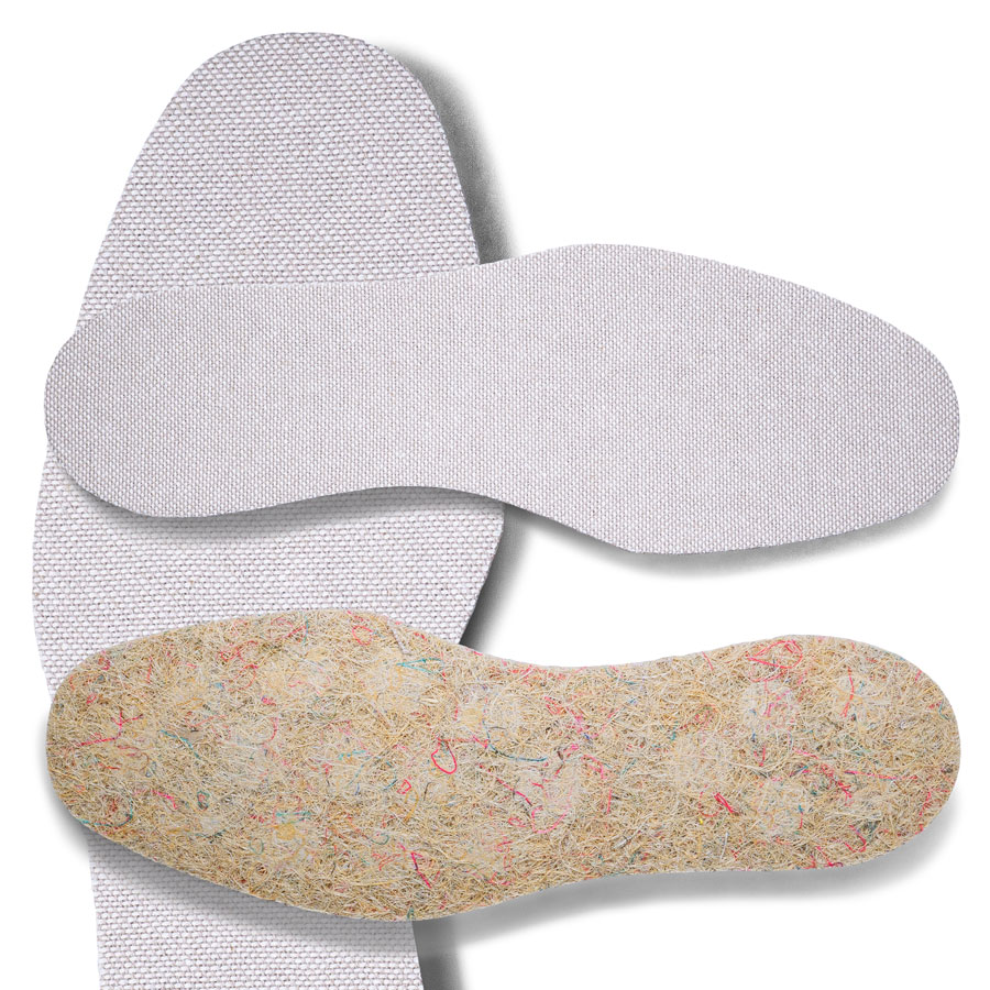 Semelle plate en sisal Semelle plate en sisal, dessus et dessous