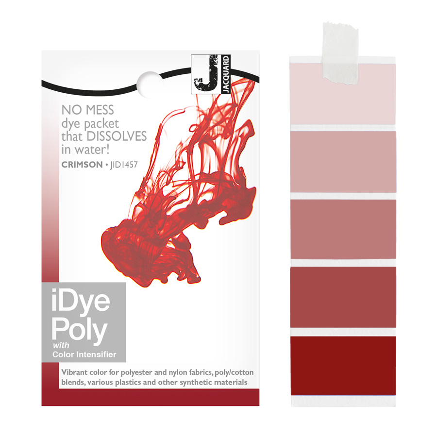 Jacquard iDye Poly 457 Crimson 14 g Beutel Jacquard iDye Poly 457 Crimson 14 g mit Farbverlauf, Textilfarbe für Polyester