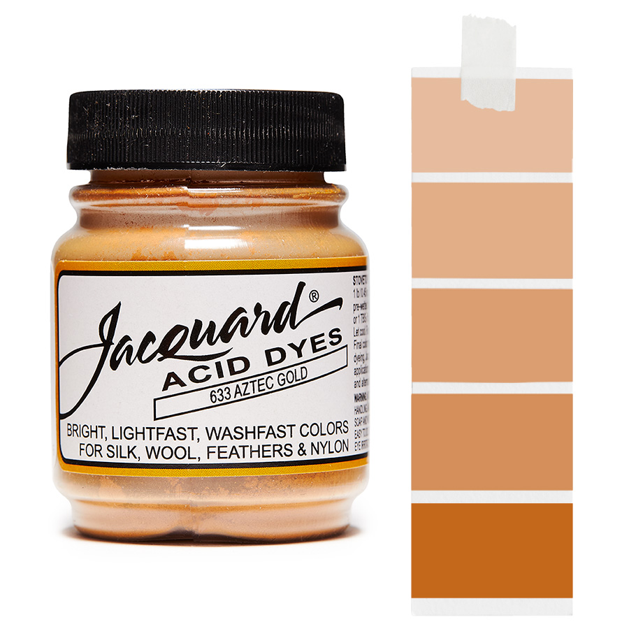 Jacquard Acid Dye 633 Aztec Gold 14 g Dose Jacquard Acid Dye 633 Aztec Gold 14 g mit Farbverlauf für Wolle und Seide