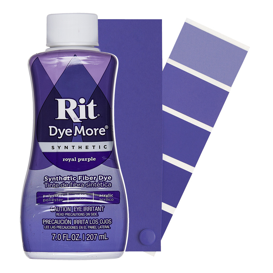 Rit DyeMore Royal Purple 207 ml Flasche Rit DyeMore Royal Purple 207 ml mit Farbverlauf, Textilfarbe für Polyester und Synthetik