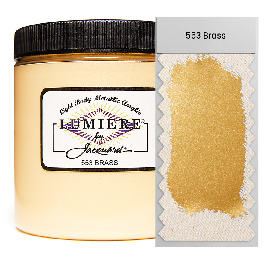 Jacquard Lumiere 553 Brass 236 ml Dose Jacquard Lumiere 553 Brass 236 ml mit Farbaufstrich, Metallic- und Perlglanzfarbe