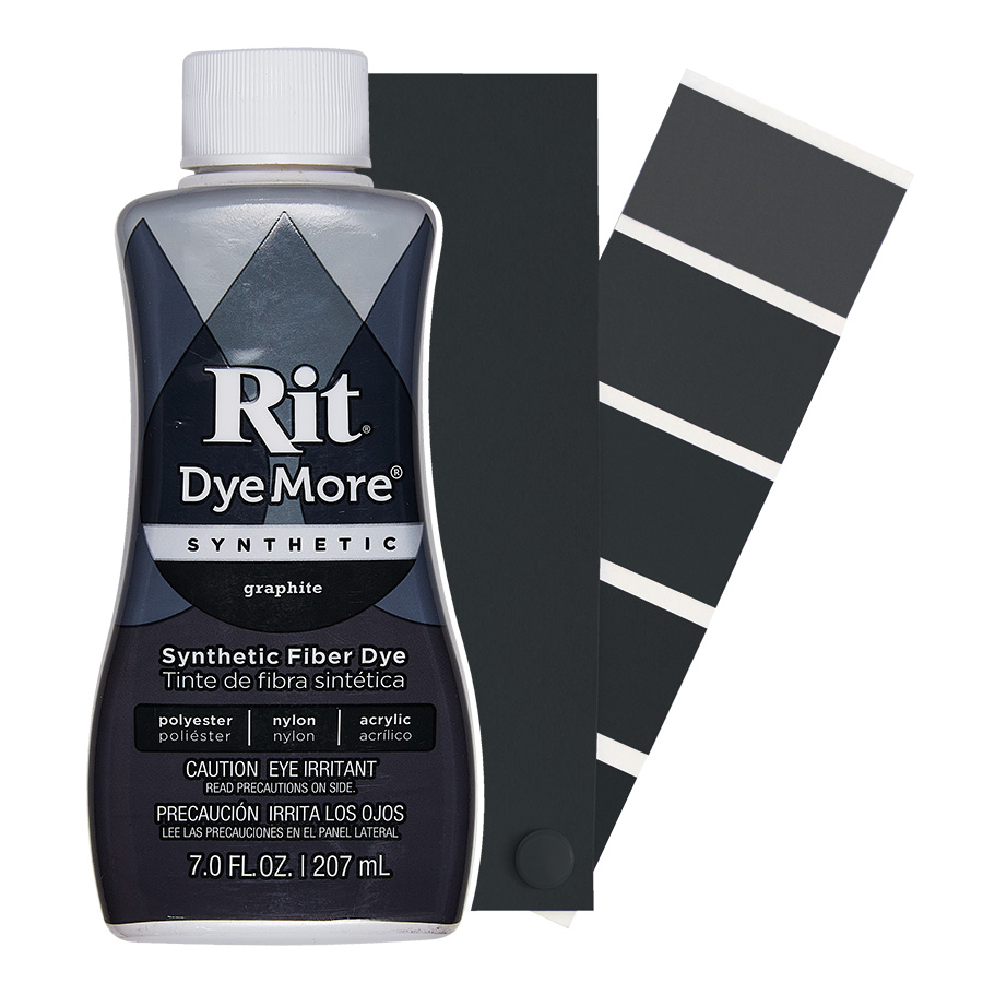 Rit DyeMore Graphite 207 ml Flasche Rit DyeMore Graphite 207 ml mit Farbverlauf, Textilfarbe für Polyester und Synthetik