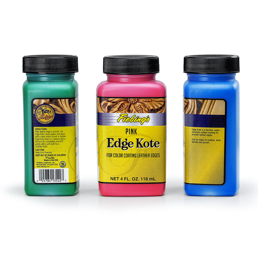 Fiebing’s Edge Kote 3 Farben Drei Flaschen Fiebing’s Edge Kote 118 ml in Grün, Pink und Blau
