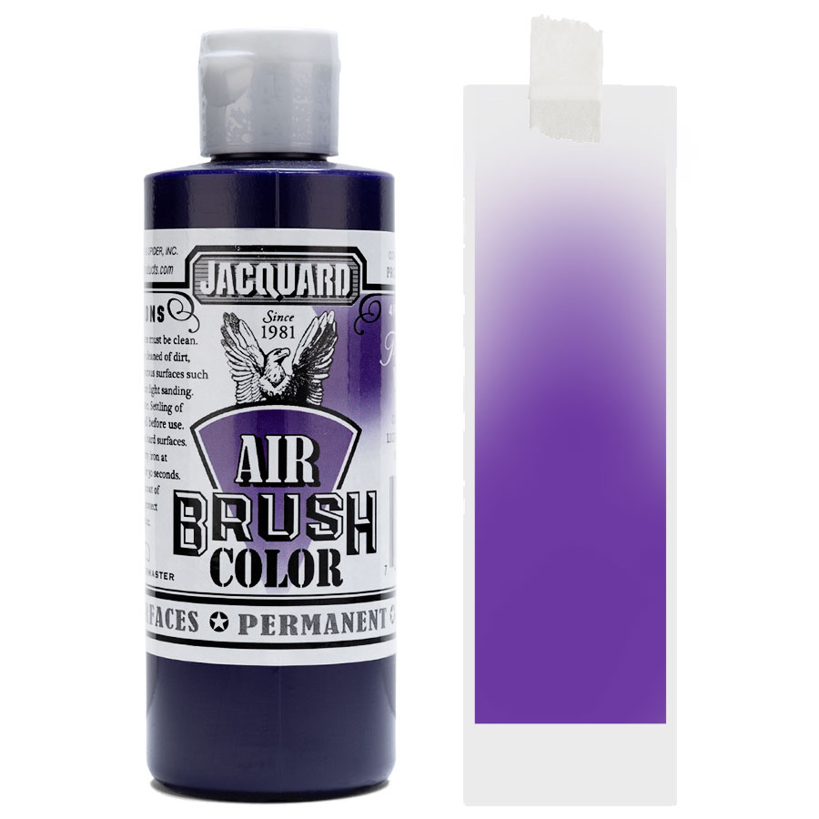 Jacquard Airbrush Transparent 104 Violet Flasche Jacquard Airbrush Color Transparent 104 Violet mit Farbmuster