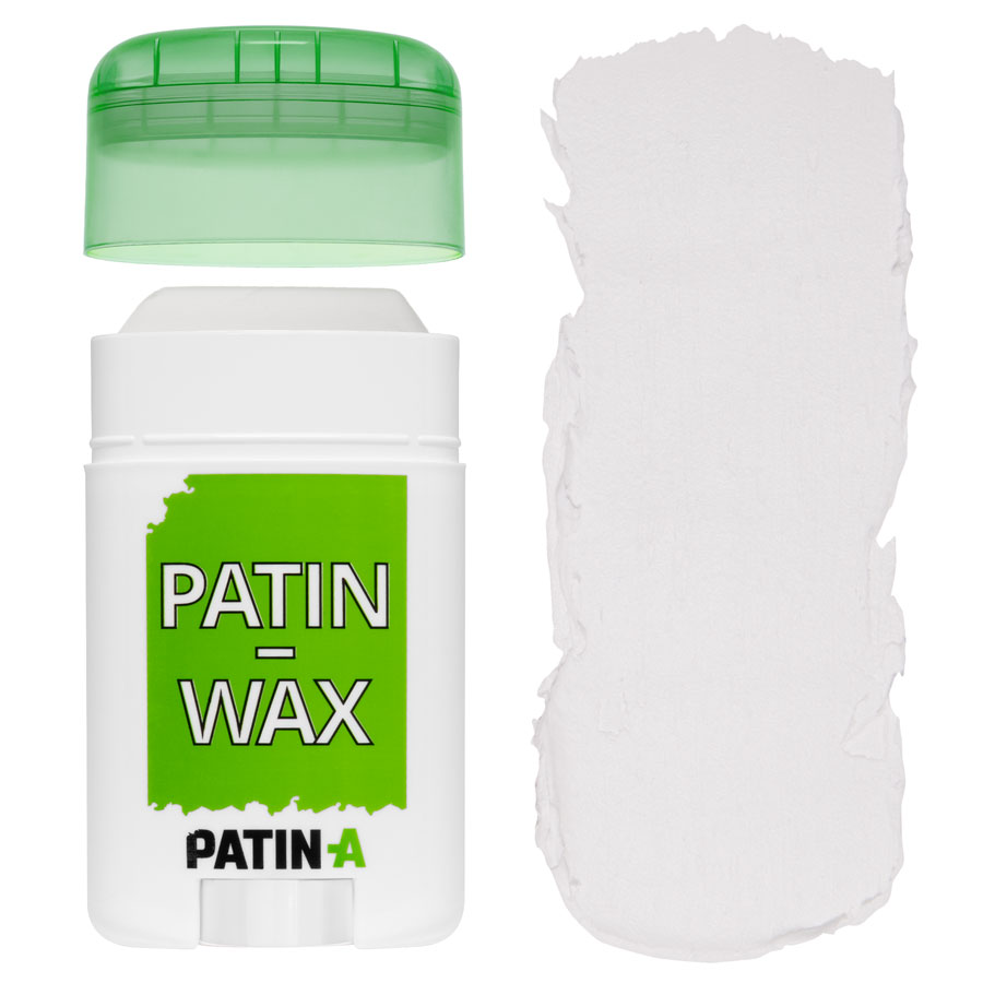 PATIN-WAX Stick White PATIN-WAX Patinierstift White mit Farbaufstrich