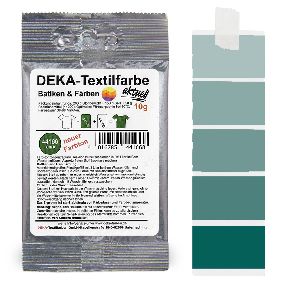 DEKA aktuell Tanne 10 g Beutel DEKA aktuell Textilfarbe Tanne 10 g mit Farbverlauf