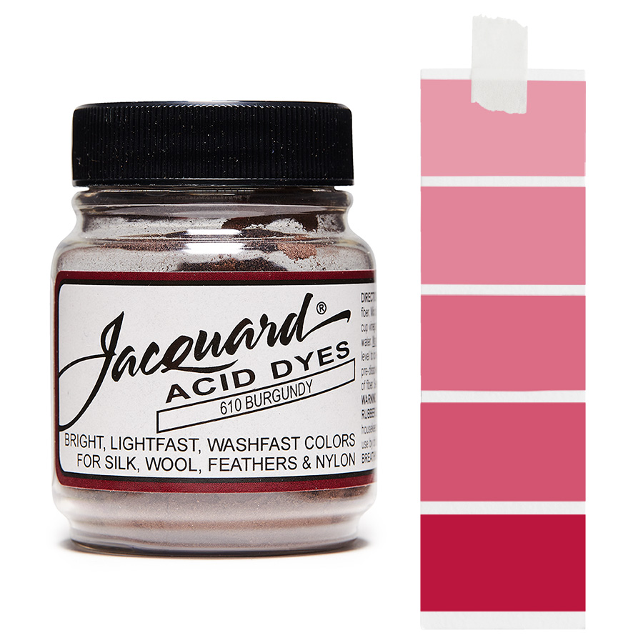 Jacquard Acid Dye 610 Burgundy 14 g Dose Jacquard Acid Dye 610 Burgundy 14 g mit Farbverlauf für Wolle und Seide