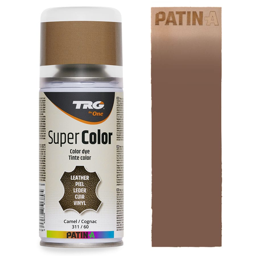 TRG SuperColor 311 Camel TRG SuperColor Lederfarbspray Camel 311 mit Farbmuster