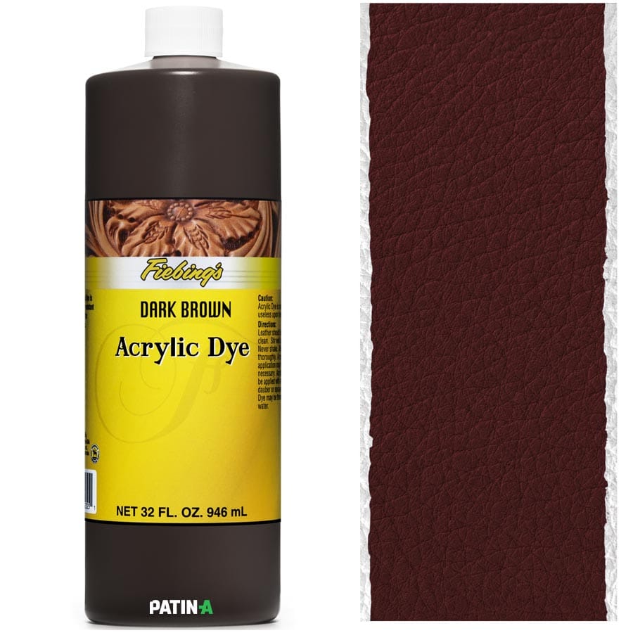 Fiebing’s Acrylic Leather Dye, 11 flexible, stark deckende Acryllederfarben, um dunkle Leder heller zu färben o. zum Malen
