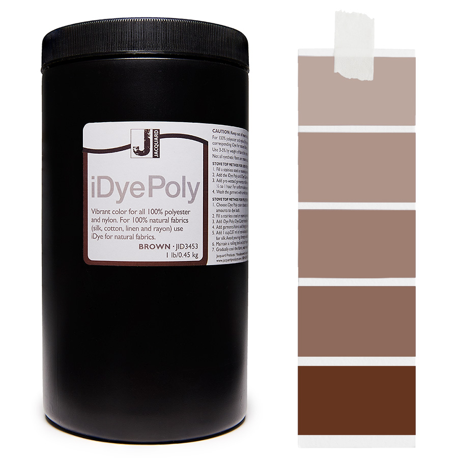 Jacquard iDye Poly 453 Brown 450 g Pot Jacquard iDye Poly 453 Brown 450 g avec dégradé, teinture pour polyester