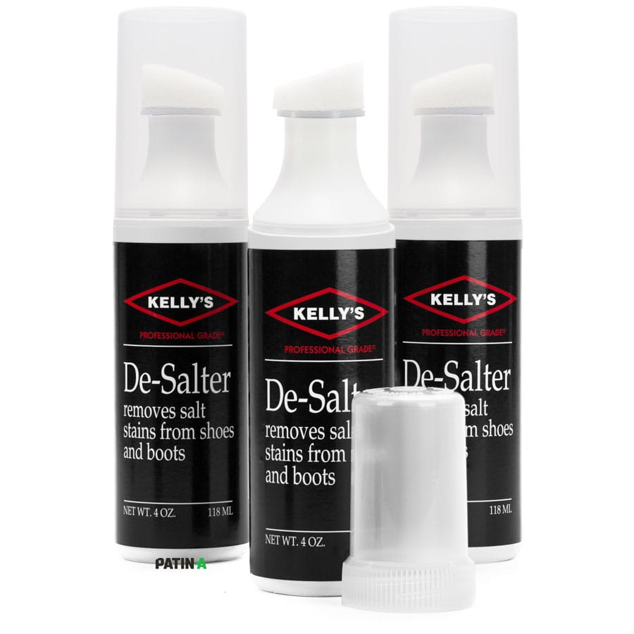 Avec le Kelly's De-Salter, les traces de sel doivent systématiquement être éliminées sans tarder, car le sel endommage durablement le cuir.