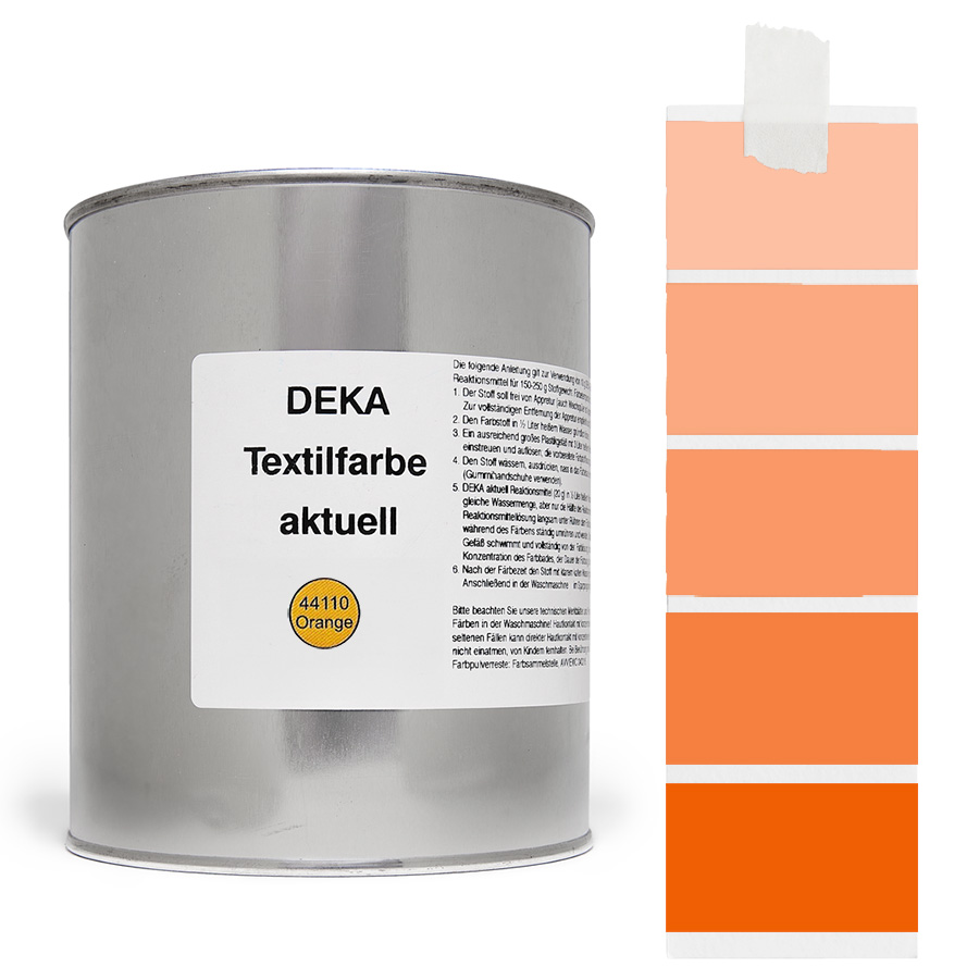 DEKA aktuell Orange 500 g Dose DEKA aktuell Textilfarbe Orange 500 g mit Farbverlauf