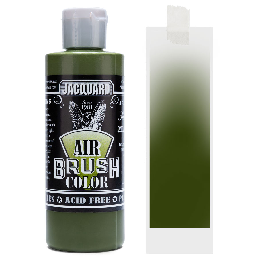 Jacquard Airbrush Sneaker Opaque 453 Military Green Flasche Jacquard Airbrush Color Sneaker Opaque 453 Military Green mit Farbmuster