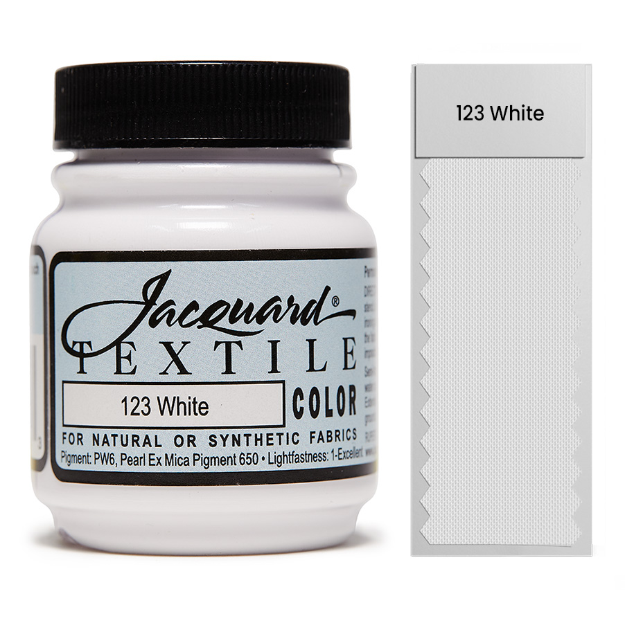 Jacquard Textile Color 123 White 67 ml Dose Jacquard Textile Color 123 White 67 ml mit Farbaufstrich, Stoffmalfarbe