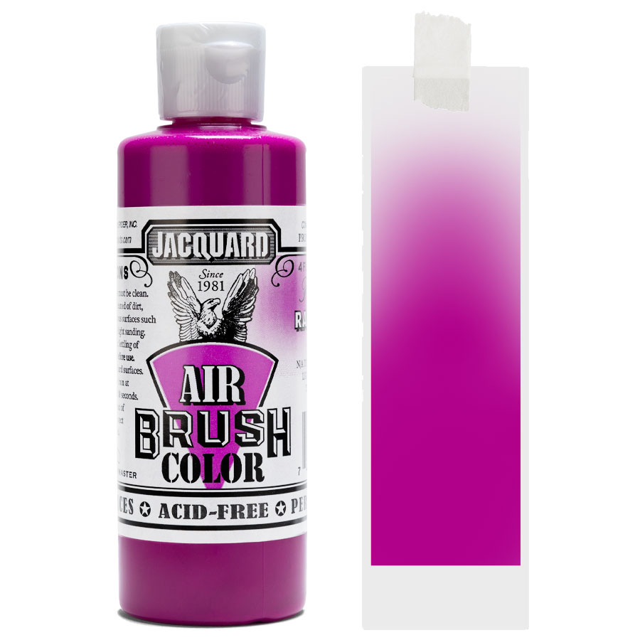 Jacquard Airbrush Fluoreszierend 406 Raspberry Flasche Jacquard Airbrush Color Fluoreszierend 406 Raspberry mit Farbmuster