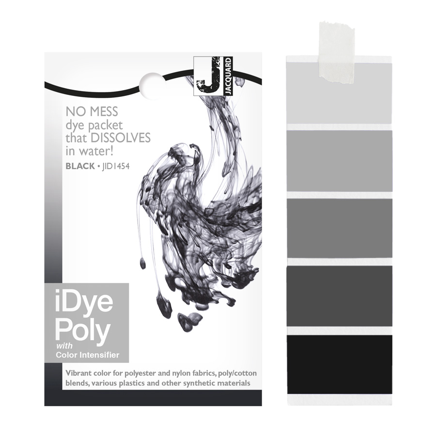 Jacquard iDye Poly 454 Black 14 g Beutel Jacquard iDye Poly 454 Black 14 g mit Farbverlauf, Textilfarbe für Polyester