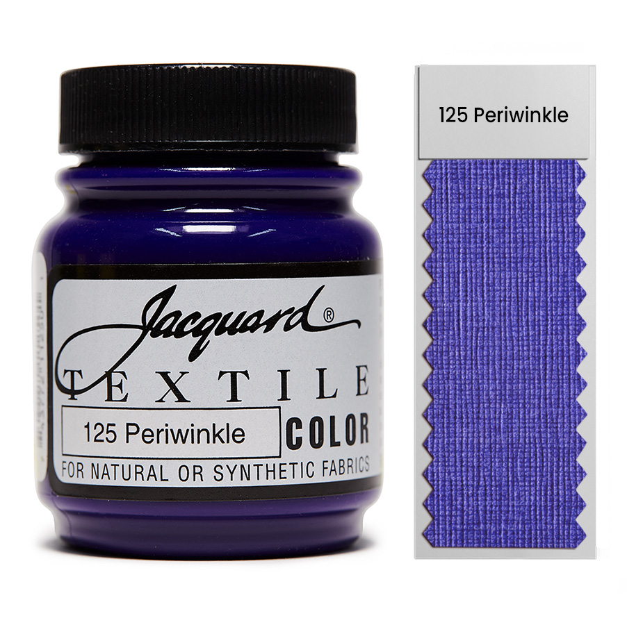 Jacquard Textile Color 125 Periwinkle 67 ml Dose Jacquard Textile Color 125 Periwinkle 67 ml mit Farbaufstrich, Stoffmalfarbe