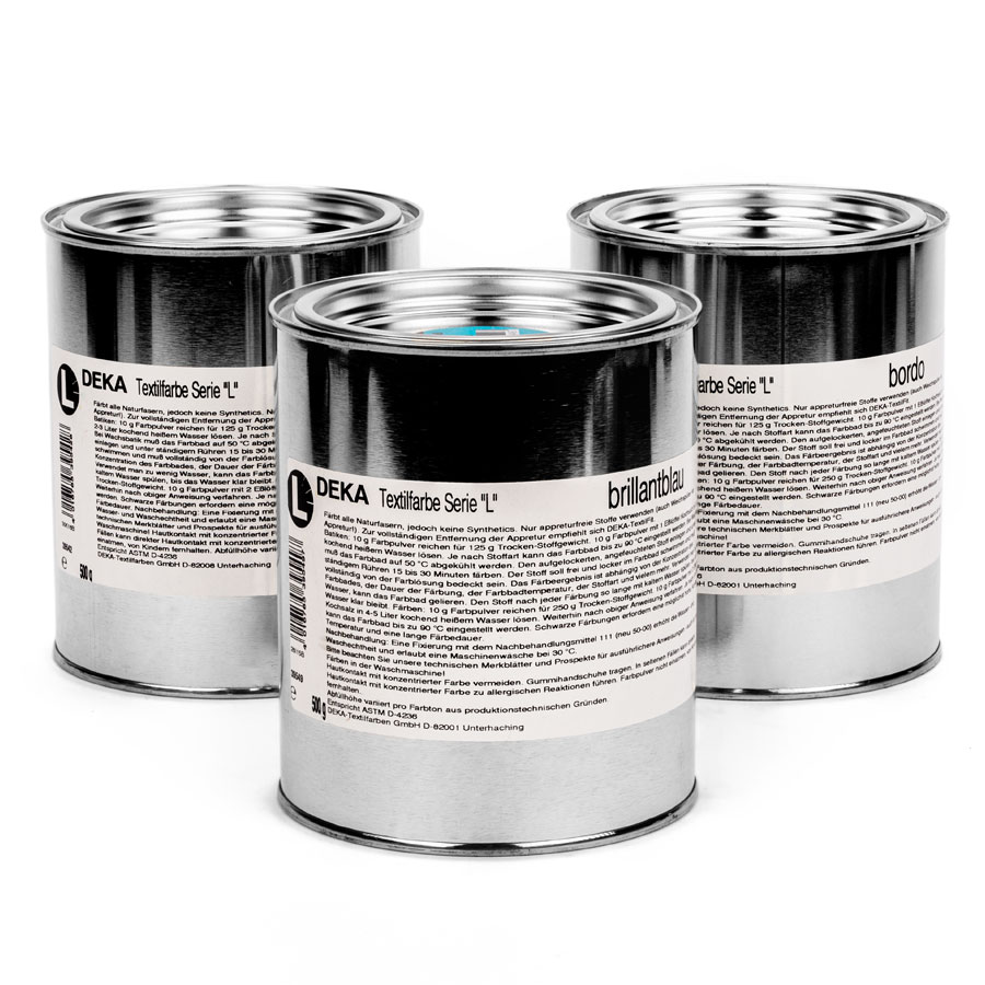 DEKA L Textilfarbe 500 g Drei Dosen DEKA Serie L Textilfarbe 500 g Profi