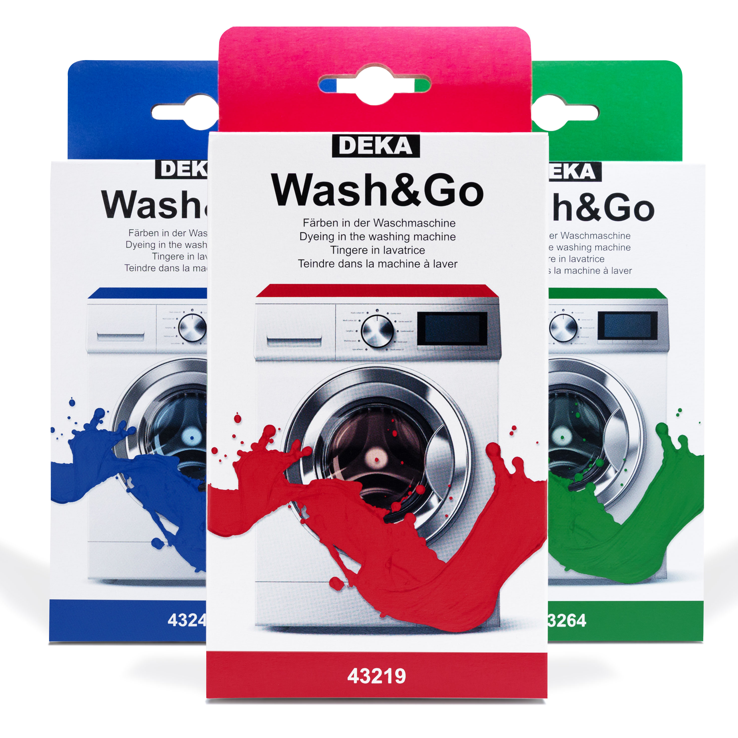 DEKA Wash & Go Waschmaschinenfarbe DEKA Wash & Go Waschmaschinenfarbe, Packungen in verschiedenen Farbtönen