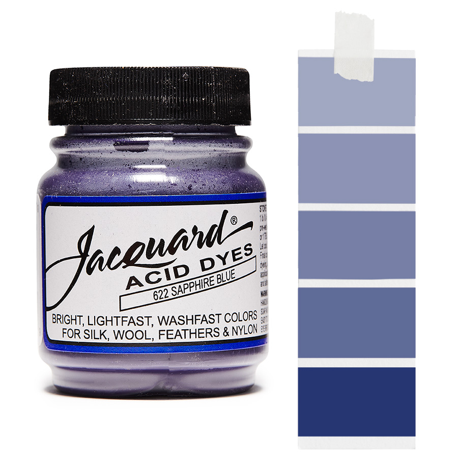 Jacquard Acid Dye 622 Sapphire Blue 14 g Dose Jacquard Acid Dye 622 Sapphire Blue 14 g mit Farbverlauf für Wolle und Seide