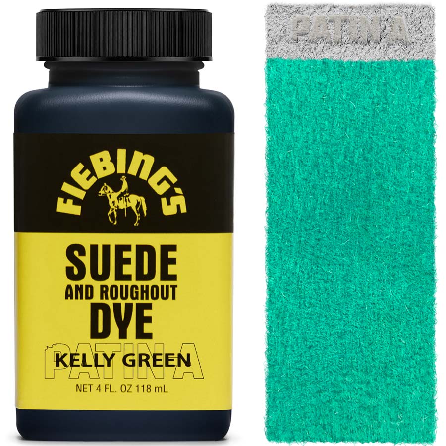 Fiebing's Suede & Rough-Out Dye, tief eindringende Lederfarbe für Wildleder und Rough-Out-Leder, erhältlich in 19 Farben.