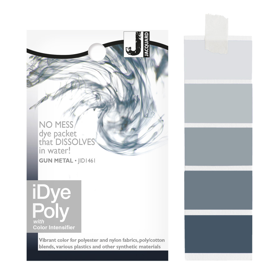 Jacquard iDye Poly 461 Gun Metal 14 g Beutel Jacquard iDye Poly 461 Gun Metal 14 g mit Farbverlauf, Textilfarbe für Polyester