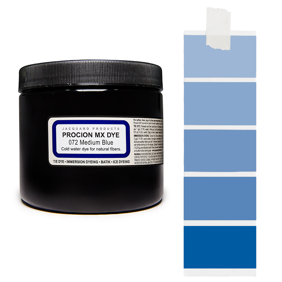 Jacquard Procion MX 072 Medium Blue 227 g Dose Jacquard Procion MX 072 Medium Blue 227 g mit Farbverlauf, Kaltwasser-Textilfarbe